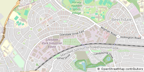 Map of Bilborough, Nottingham, Nottinghamshire
