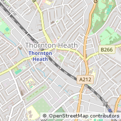 Map of Thornton Heath, Surrey