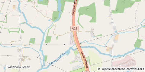 Map of Haywards Heath, West Sussex