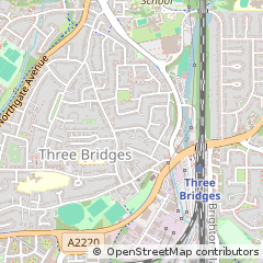 Map of Crawley Sussex