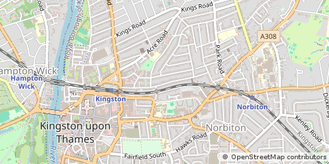 Map of Kingston Upon Thames