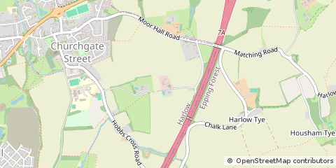 Map of Harlow, Essex