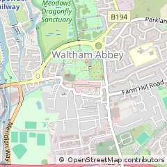 Map of Waltham Abbey, Essex