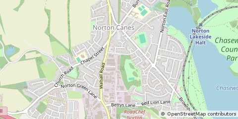 Map of Cannock, Staffordshire