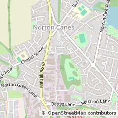 Map of Cannock, Staffordshire