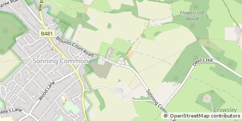 Map of Sonning Common, Oxon