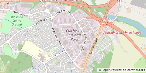 Map of Colchester