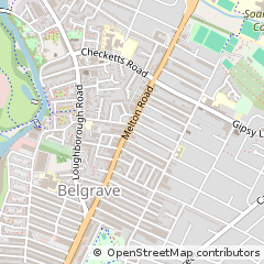 Map of Leicester, Leicestershire