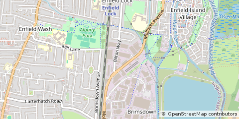 Map of Enfield, Middlesex