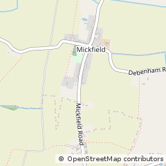 Map of Mickfield, Suffolk