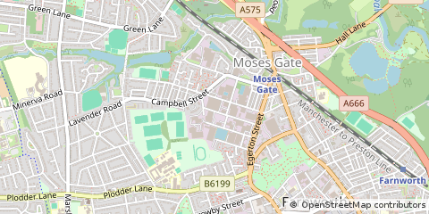 Map of Bolton, Lancashire