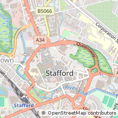 Map of Stafford, Staffordshire