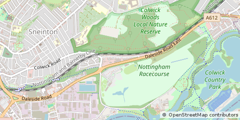 Map of Nottingham, Nottinghamshire