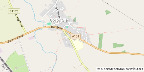 Map of Grantham, Lincolnshire