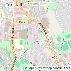 Map of Tunstall, Staffordshire