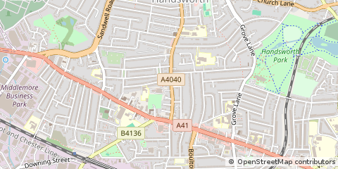 Map of Birmingham, West Midlands