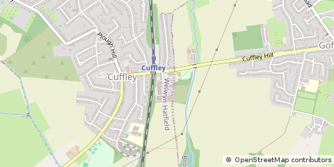 Map of Cuffley, Hertfordshire
