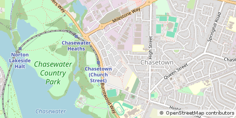 Map of Burntwood, Staffordshire