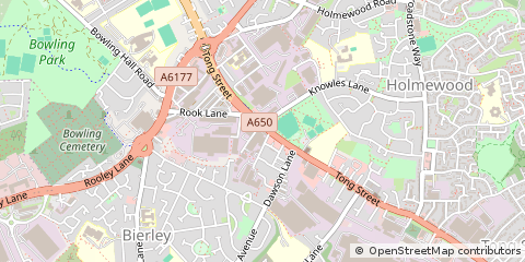 Map of Bradford, West Yorkshire