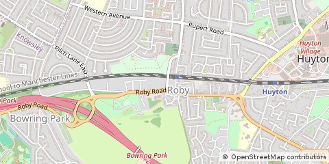 Map of Liverpool, Roby