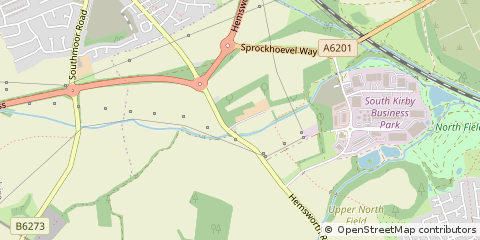 Map of Pontefract, West Yorkshire