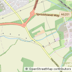 Map of Pontefract, West Yorkshire