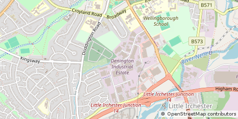 Map of Wellingborough, Northamptonshire