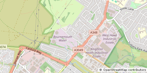 Map of Bournemouth, Dorset