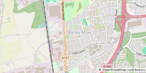 Map of Birtley, Durham