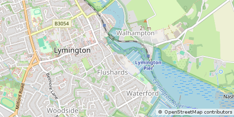 Map of Lymington, Hampshire
