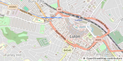 Map of Luton