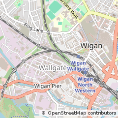 Map of Wigan, Lancashire