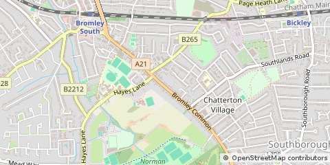 Map of Bromley, Kent