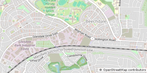 Map of Nottingham, Nottinghamshire