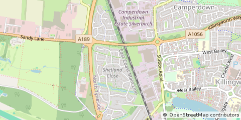 Map of Newcastle Upon Tyne, Tyne and Wear