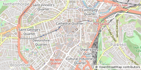 Map of Sheffield
