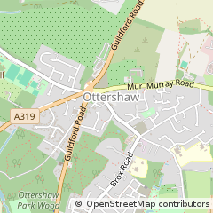 Map of Ottershaw, Surrey