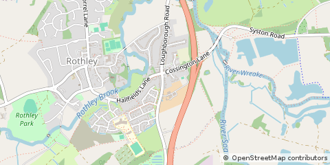 Map of Rothley, Leicestershire