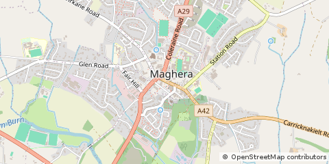 Map of Maghera, Co Londonderry