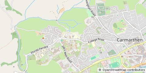 Map of Caerfyrddin