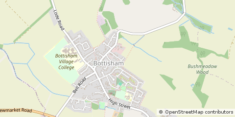 Map of Bottisham, Cambridge