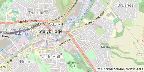 Map of Stalybridge, Cheshire