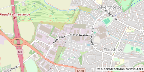 Map of Wakefield, West Yorkshire