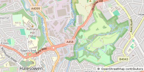 Map of Halesowen, West Midlands