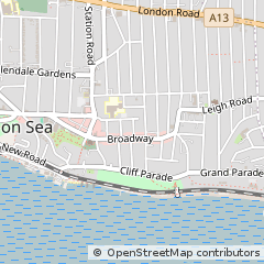 Map of Leigh-on-SEA, Essex