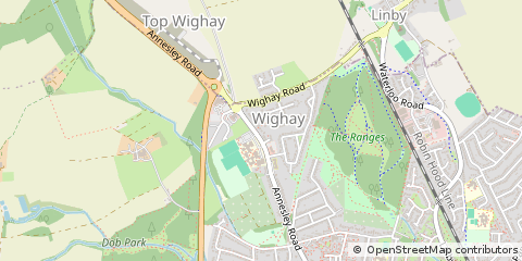 Map of Hucknall, Nottinghamshire
