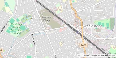 Map of Harrow, Middlesex