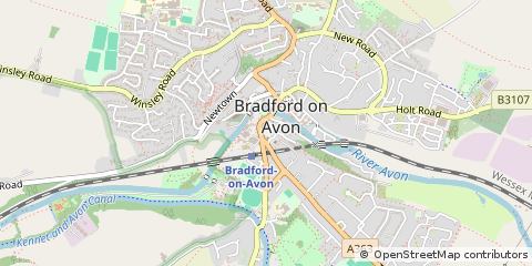 Map of Bradford on Avon, Wiltshire