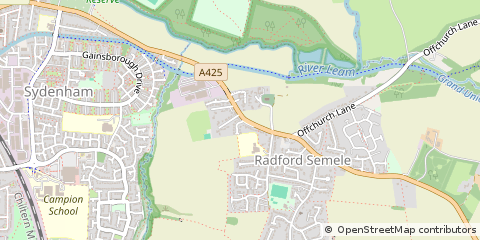 Map of Leamington SPA, Warwickshire