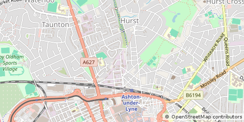 Map of Ashton-Under-Lyne, Lancashire